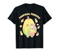 Kawaii Tropical Friends Durian Bubble Tea Drink T-Shirt