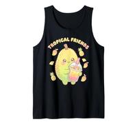 Kawaii Tropical Friends Durian Bubble Tea Drink Tank Top