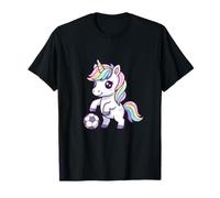 Kawaii Unicorn Playing Soccer Rainbow Magic T-Shirt