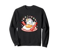 Kawaii Unicorn Sleeping On Egg And Bacon Breakfast Sweatshirt