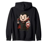 Kawaii Vampire Phlebotomy Joke Blood Draw Nurse Phlebotomist Zip Hoodie