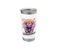 Kawaii Vaporwave Cow MOOOD.EXE Meme Stainless Steel Insulated Tumbler