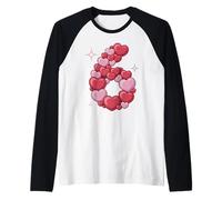 Kawaii Viral 67 Heart Funny Cute Meme Girl 67 Matching 6 Raglan Baseball Tee