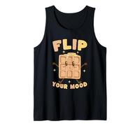 Kawaii Waffle Flip Your Mood Positive Message Tank Top