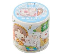 Kawaii Washi Tape Set, Cute Japanese Style Decorative Masking Stickers for Journaling, Scrapbooking, Kids DIY Crafts, School Student Supplies Stationary for Back to School
