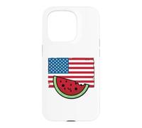 Kawaii Watermelon Shirt 4th July Fourth USA Flag Summer Case for iPhone 15 Pro