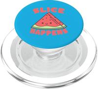 Kawaii Watermelon Slice Happens Summer Fruit Pun PopSockets PopGrip for MagSafe