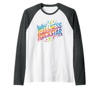 Kawaii Wellness Rockstar Squad P.E Gym Vacation Workout Club Raglan Baseball Tee