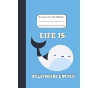 Kawaii Whale Composition Notebook: Gift for Whale Lovers, Animal Lovers | College-ruled Cute Japanese-themed Journal for Note-taking | Cool Aesthetic ... | Pretty Whale Stationary for Students