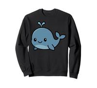 Kawaii Whale Cute Cartoon Ocean Animal Illustration Sweatshirt
