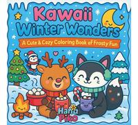 Kawaii Winter Wonders: A Cute and Cozy Coloring Book: 60 Pages of Relaxation and Joyful Winter Days: Adorable Kawaii Animals, Snowy Cabins, and Cozy ... | Stress Relief & Mindful Coloring for Ages