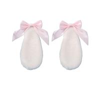 Kawaii Women Girls Hair Clip Cute Rabbit Plush Lop Ears Hairpin Candy Color Ribbon Bowknot Lolita Cosplay Hair Accessories 1