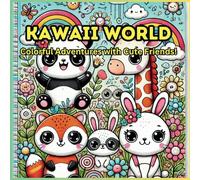 Kawaii World: Colorful Adventures with Cute Friends!: A Whimsical Coloring Journey to Calm Minds and Happy Hearts!