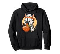 Kawaii Zebra Eating Ramen Graphic Japanese Zebra Graphic Pullover Hoodie