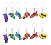 Kawailay 12 Pcs Race Car Keychains Race Car Keyring Car Themed Party Supplies for Boys Birthday Party