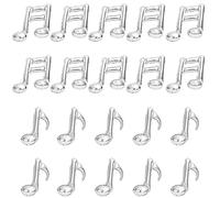 Kawailay 20 Pcs Silver Music Note Foil Mylar Balloons - Music Themed Party Decoration for Birthday, Wedding, Baby Shower, Graduation - Unisex