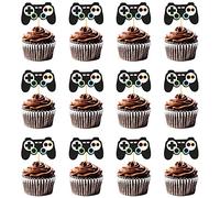 Kawailay 24 Pcs Video Game Controllers Cupcake Toppers Gamepad Cupcake Picks Gamer Birthday Cake Decor Cake Dessert Muffin Toppers for Kids Boy Birthday Party