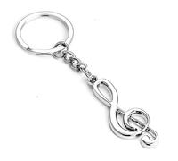 Kawailay 4 Pcs Music Notes Keychains Metal Musical Symbol Keychain Keyfobm Music Theme Party Keyring for Men Women Music Teachers Student Musicians Birthday Party
