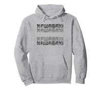 Kawasaki City Retro 90s Japan Aesthetics 80s Kawasaki Pullover Hoodie, Adult Unisex, Heather Grey, Small