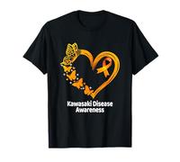 Kawasaki Disease Awareness Heart Butterfly T-Shirt