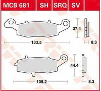 Kawasaki ER-6N 650 2009-2010 TRW SV Series Sindered Brake Pads MCB681SV