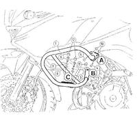 Kawasaki KLV1000 (2004-05) Engine Guard - Black BY HEPCO AND BECKER