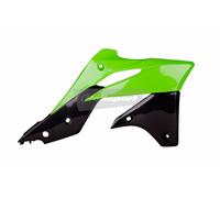 POLISPORT Radiator Covers OEM Color Green/Black Kawasaki KX250F, black