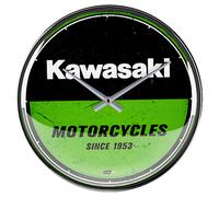 Nostalgic-Art Retro Wall Clock, Diameter 31 cm, Kawasaki - Motorcycles - Gift Idea for Bikers, Original Licensed Product (OLP), Large Kitchen Clock, Vintage Design