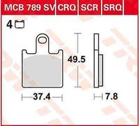 Kawasaki Z 1000 2007-2008 TRW SV Series Sindered Brake Pads MCB789SV