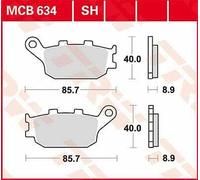 Kawasaki Z 650 ABS 2017 TRW SH Series Sindered Rear Brake Pads MCB634SH