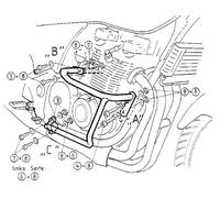 Kawasaki ZR-7 / ZR-7S Engine Guard - Chrome BY HEPCO AND BECKER (1999-2003)