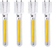 Kawaya 4 Pcs LED Edison Bulb Filament, 0.2W Bulb Replacement Spare Plug in 2700K Warm White for Solar Outdoor String Lights, S14, ST38, G40