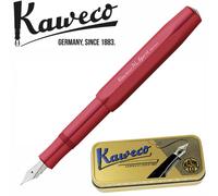 Kaweco AL SPORT Fountain Pen Deep Red I Premium Fountain Pen for Ink Cartridges 13 cm I Nib: B (Broad)
