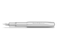 Kaweco AL SPORT Fountain Pen Silver I Premium Fountain Pen for Ink Cartridges I Exclusive Fountain Pen 13 cm I Nib: M (Medium)
