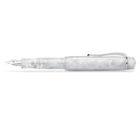 Kaweco ART SPORT Fountain Pen Mineral White I Exclusive Acrylic Reservoir Pen for Ink Cartridges With Steel Nib 12.5 cm I Including Metal Box I Nib: M (Medium)