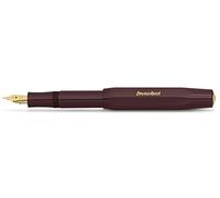 Kaweco CLASSIC SPORT Fountain Pen Bordeaux with 23 Carat Gold-Plated Steel Nib and Iridium Tip for Ink Cartridges I Sport Fountain Pen 13 cm I Nib: BB (Extra Broad)