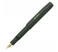 Kaweco CLASSIC SPORT Fountain Pen Green with 23 Carat Gold-Plated Steel Nib and Iridium Tip for Ink Cartridges I Sport Fountain Pen 13 cm I Nib: F (Fine)