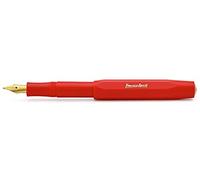 KAWECO Classic Sports Fountain Pen, F, Fine Point, Red, Red