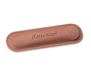 Kaweco Eco Leather 2 Pen Pouch LILIPUT Brandy I Pen Case Suitable for The Liliput Series I Writing Case Made of Genuine Leather with Beautiful Embossing I Chic & Classic I Pen Case 10.7 x 4 cm