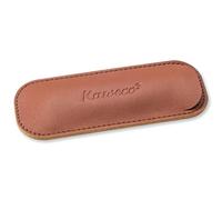 Kaweco Eco Leather 2 Pen Pouch Sport Brandy I Suitable for The Sport Series I Writing Case Made of Genuine Leather with Beautiful Embossing I Chic & Classic I 12 x 4.5 cm