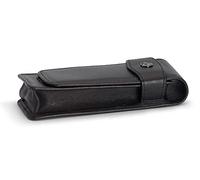 Kaweco Flap Pouch for 2 Pens Black Leather Pouch Long I Pen Case Suitable for Dia2, Original, Perkeo, Student and Supra Series I Case Made of Genuine Leather I Pen Pouch 12 x 4.2 cm