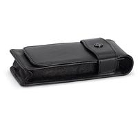 Kaweco Flap Pouch for 3 Pens Black Leather Pouch Long I Pen Case Suitable for Dia2, Original, Perkeo, Student and Supra Series I Case Made of Genuine Leather I Pen Pouch 12 x 5.8 cm