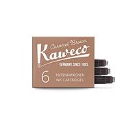 Kaweco Fountain Pen Ink Cartridges Caramel Brown Pack of 6 | Premium Ink with Short Standard Cartridges in Brown | Vegan Cruelty Free Water Soluble Calligraphy Lettering Writing