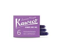 Kaweco Fountain Pen Ink Cartridges Summer Purple Pack of 6 | Premium Ink with Short Standard Cartridges in Purple | Vegan Cruelty Free Water Soluble Calligraphy Lettering Writing