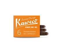 Kaweco Fountain Pen Ink Cartridges Sunrise Orange Pack of 6 | Premium Ink with Short Standard Cartridges in Orange | Vegan Cruelty Free Water Soluble Calligraphy Lettering Writing