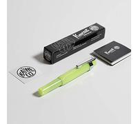 Kaweco Frosted Sport Fountain Pen Lime, Fine Nib Sport Octagonal Clip Chrome (2019 Novelty)