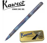 Kaweco Liliput Capped Ballpoint Pen Fireblue - Blue Ink Medium - Gift Tin