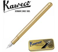 Kaweco Liliput Fountain Pen Brass - Blue Ink - Gift Tin - Assorted Nib Sizes