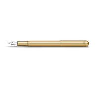 Kaweco LILIPUT Fountain Pen Brass I Premium Brass Fountain Pen for Ink Cartridges I Exclusive Fountain Pen 12.5 cm I Nib: M (Medium)