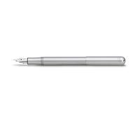 Kaweco LILIPUT Fountain Pen Silver I Premium Aluminium Fountain Pen for Ink Cartridges I Exclusive Fountain Pen 12.5 cm I Nib: B (Broad)